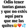 Odio tener
tantas ganas
y que no estés
aquí para
que me las
quites♥: