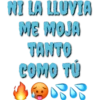 NI LA LLUVIA
ME MOJA
TANTO
COMO TÚ
