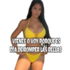 VIENES O VOY PORQUE ES DÍA DE ROMPER LAS REGLAS