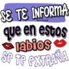 SE TE INFORMA
que en estos
labios
Se Te EXTRAÑA
@viickyfa&