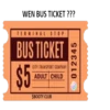 TERMINAL STOP BUS TICKET $5 CITY TRANSPORT COMPANY ADULT CHILD $BOOTY CLUB 012345