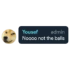 Yousef admin Noooo not the balls