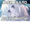 ГАСИ ЕБАЛО ДОБРОЙ НОЧИ!